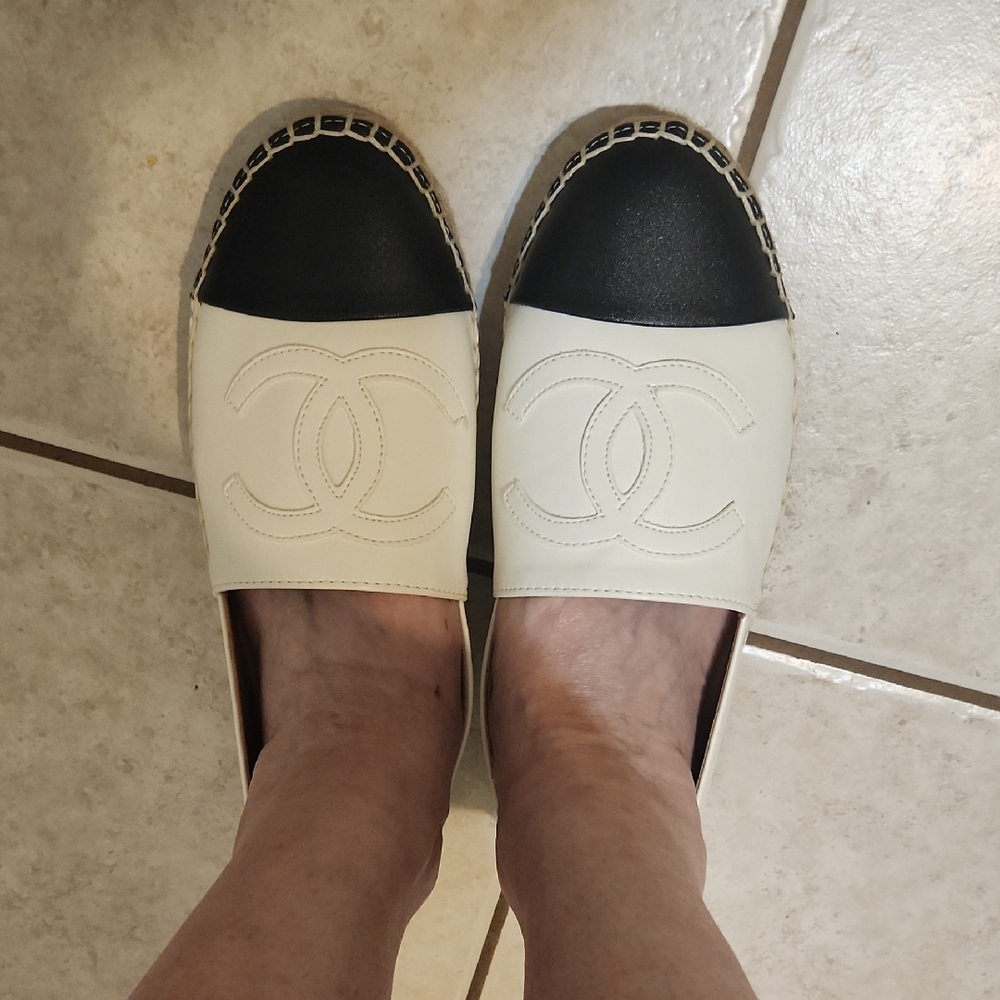 Black and White CC Espadrilles size 38